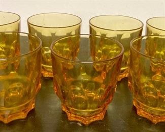 Amber juice glasses