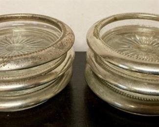 Vintage glass coasters