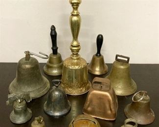 Assorted brass bells