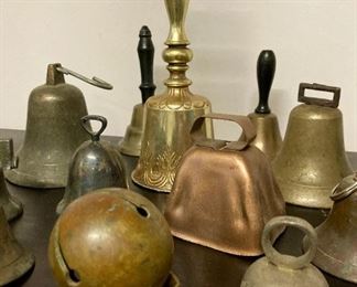 Assorted brass bells