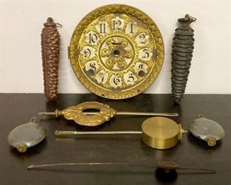 Antique salvaged clock parts