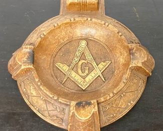 Vintage Masonic ashtray