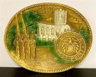 USMA West Point Cadet Chapel and Color Guard souvenir plate