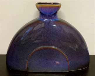 Blue stoneware vase