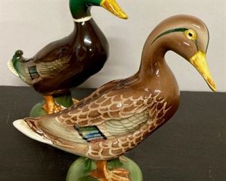 Pair of Mallard duck figurines