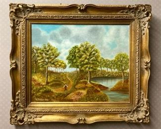 Original W. Martin framed landscape