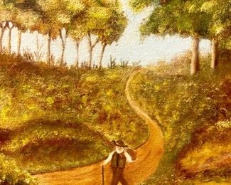 Original W. Martin framed landscape