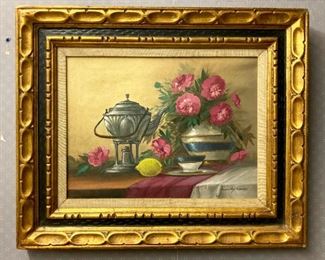 Original Balogh framed still life painting