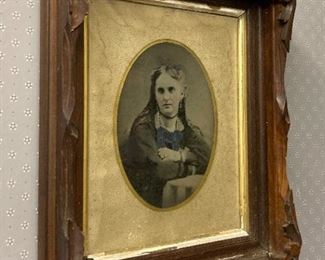 Framed antique silvertype