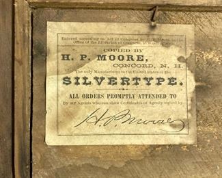 Framed antique silvertype