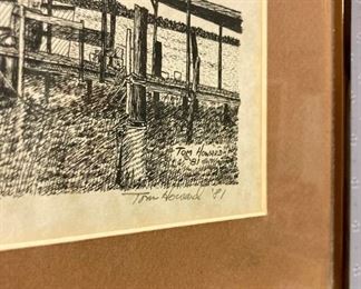 Framed Tom Howard fishing boat print