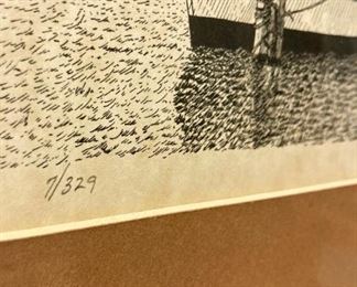 Framed Tom Howard fishing boat print