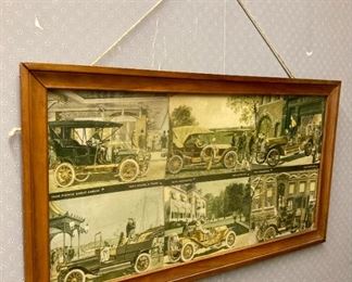 Antique car collage print