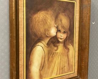 Framed siblings print