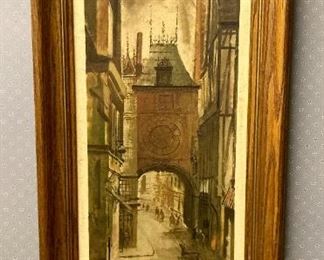 Framed Old Village Road print