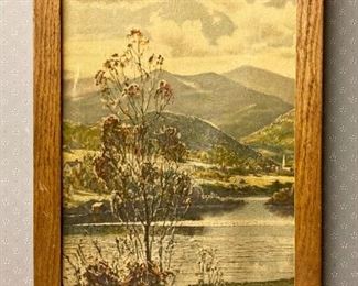 Framed mountainscape