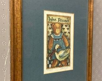 Framed "Wee Friends" print
