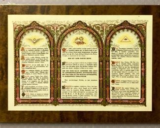 Vintage Monastary Our Lady of the Rosary plaque