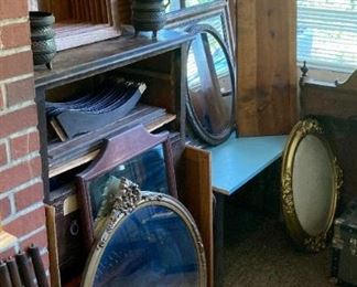 Lots of mirrors: wood framed, Hollywood Regency, oval, rectangular, and more!