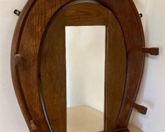 Antique horseshoe mirror