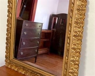 Vintage Hollywood Regency rectangular mirror