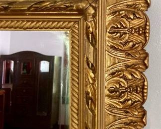 Vintage Hollywood Regency rectangular mirror