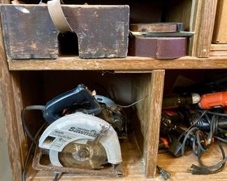 Circular saws, sandpaper