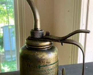 Antique oil can