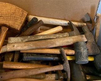 Assorted hammers and mallots