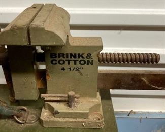 Vintage Brink & Cotton 4 1/2" bench vice