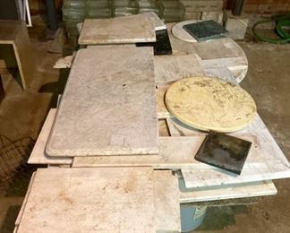 Marble and tile pieces