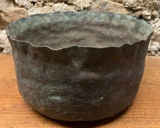 Vintage scalloped metal tub