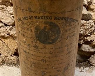 "The Art of Making Money Plenty" umbrella stand