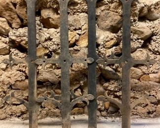 Vintage cast iron yard stakes