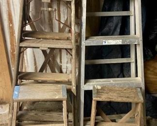Wooden step ladders