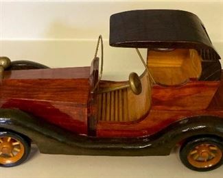 Vintage hand-made wooden cars