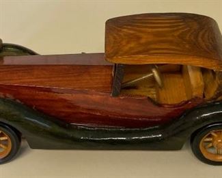 Vintage hand-made wooden cars