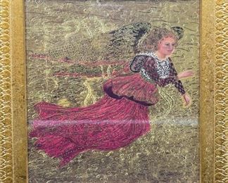 Renaissance style angel, Bombay Company print titled "Guardian of Flight" by Kay Jackson