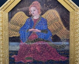 Renaissance style angel, Bombay Company print titled "Guardian of Liberty" by Kay Jackson