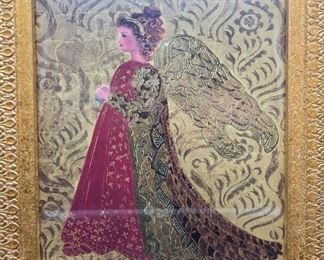 Renaissance style angel, Bombay Company print titled "Guardian of Motherhood" by Kay Jackson