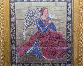 Renaissance style angel, Bombay Company print titled "Guardian of Peace" by Kay Jackson