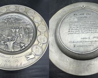 Pewter "We Are One" Bicentennial Plate