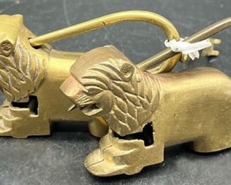 Chinese Brass Lion Padlocks