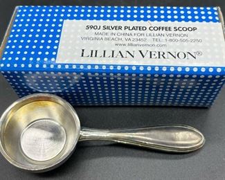 Lillian Vernon Silver Plated Coffee Spoon