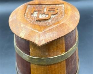 Vintage Wooden Beer Stein