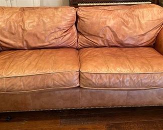 Cognac Leather Sofa