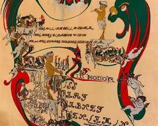 1921 original painted invitation to an Upperline New Orleans young lady's "Coming  Out  Party"  -- a time of early New Orleans Society