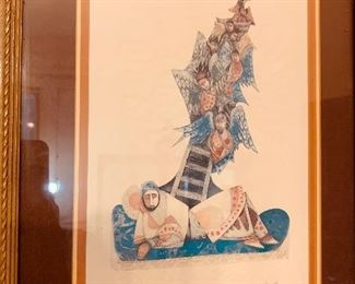 signed print of "Jacob Dreams  of  a  Ladder"