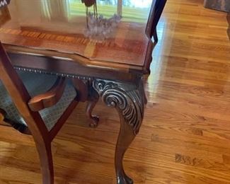 Thomasville Dining Table with Six Chairs (Chippendale Style with Ball and Claw)
