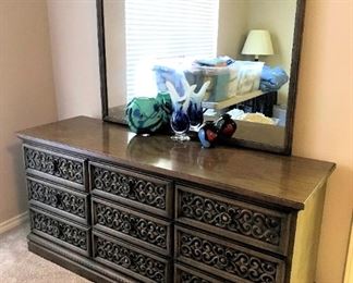 Clean dresser with mirror